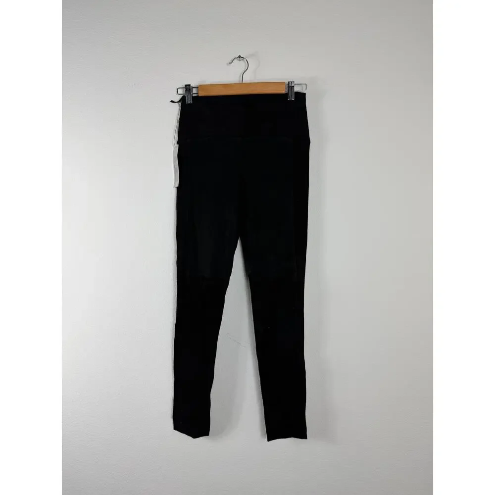 Getting back to square one suede leather black leggings - Picture 3 of 5